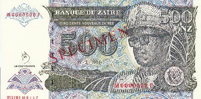 Beschrijving voorzijde: SPECIMEN